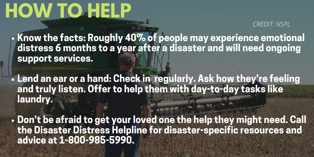 If a friend, loved one or neighbor is under extreme stress, there are ways you can help. Click here for more resources: ow.ly/S1wD50zHvB4 #FarmStress #SoyHelp #MentalHealthMonth