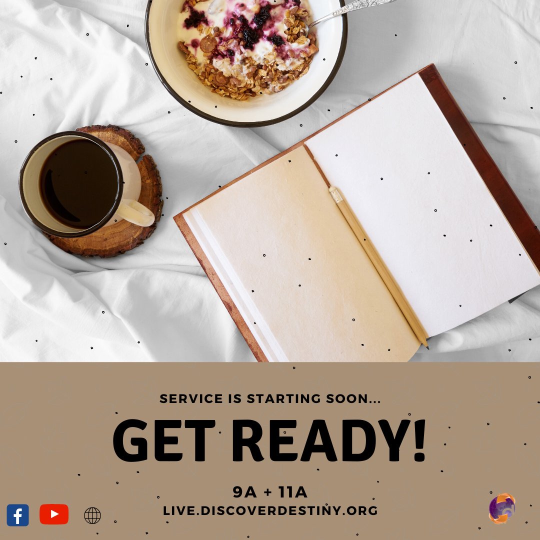 DestinyChurchFW's tweet photo. Grab your breakfast and journal. It’s almost time… #destinylive #destinychurchfw #onlinechurch #godisunstoppable https://t.co/8MYEktiEXo