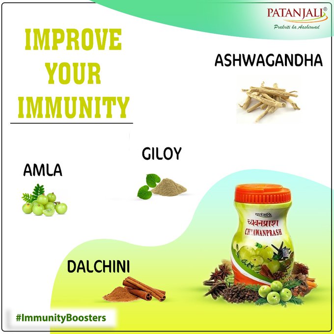 Patanjali Chyawanprash is prepared from various natural herbs which also acts as a natural immune system booster and provides protection against various diseases. #PatanjaliProducts 