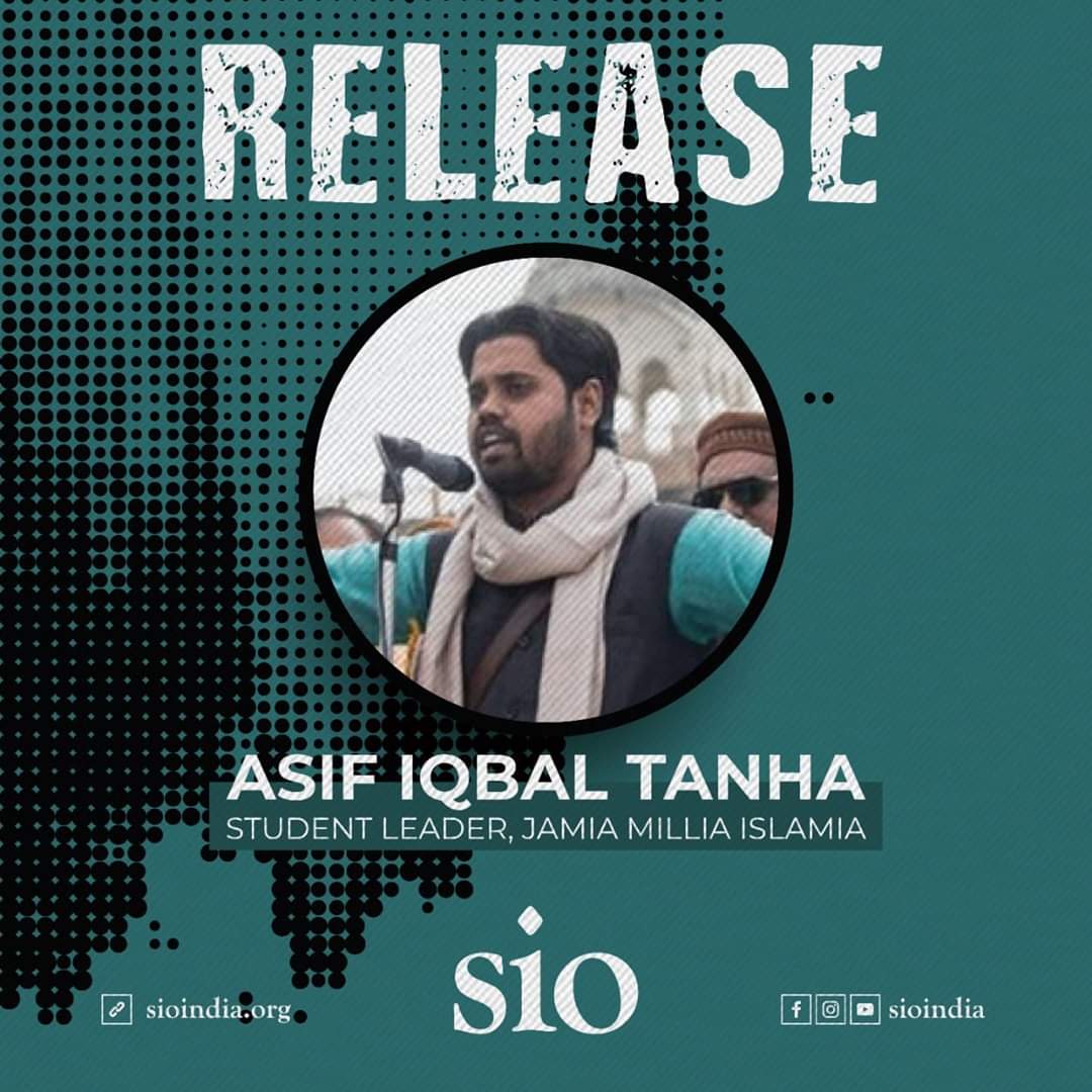 mohdsam99's tweet photo. Another arrest from #Jamia. Asif Iqbal Tanha, a leader of the anti CAA protests had been arrested by the Delhi Police. @jamiamillia_

#Release_Asif_Tanha https://t.co/2t5BJZxdZ8
