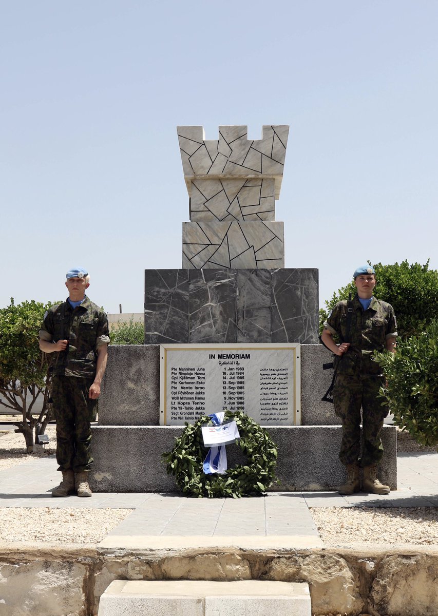 simotwiit's tweet image. #UNIFIL #FINCON National Remembrance Day ceremony for the fallen Finnish peacekeepers at UNP 9-1 with the Lebanese Armed Forces, local society and FCR representation #SKJL muisti kaatuneita rauhanturvaajiamme.
