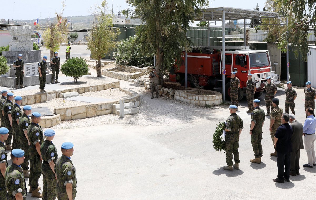simotwiit's tweet image. #UNIFIL #FINCON National Remembrance Day ceremony for the fallen Finnish peacekeepers at UNP 9-1 with the Lebanese Armed Forces, local society and FCR representation #SKJL muisti kaatuneita rauhanturvaajiamme.