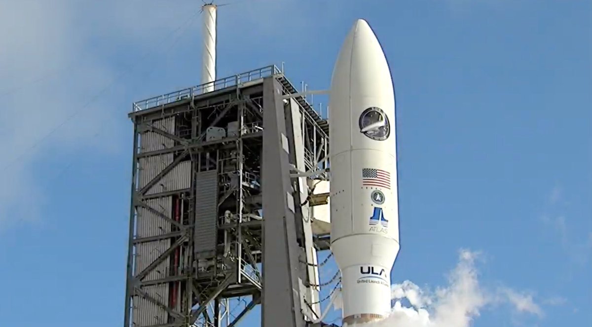 USSF_SSC's tweet photo. T-4 minutes and counting to liftoff ! #USSF7 #SMC #SpaceStartsHere #AtlasV #ULA #45SW #AmericaStrong https://t.co/tlthCPVT5H