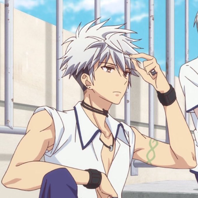 The white haired boy of the day is Haru (Hatsuharu) Sohma from Fruits Baske...