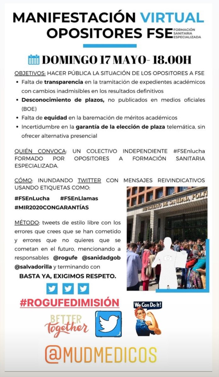 laritaa_01's tweet photo. Pido perdon de antemano a mis seguidores ajenos al ámbito sanitario pero a las 18:00 muchos R0 nos manifestaremos con múltiples tweets. Siento ser pesada pero dadas las circunstancias es la unica manera de hacernos oir sin poner en riesgo la salud pública. @MUDmedicos @sanidadgob https://t.co/1nRH00eazQ