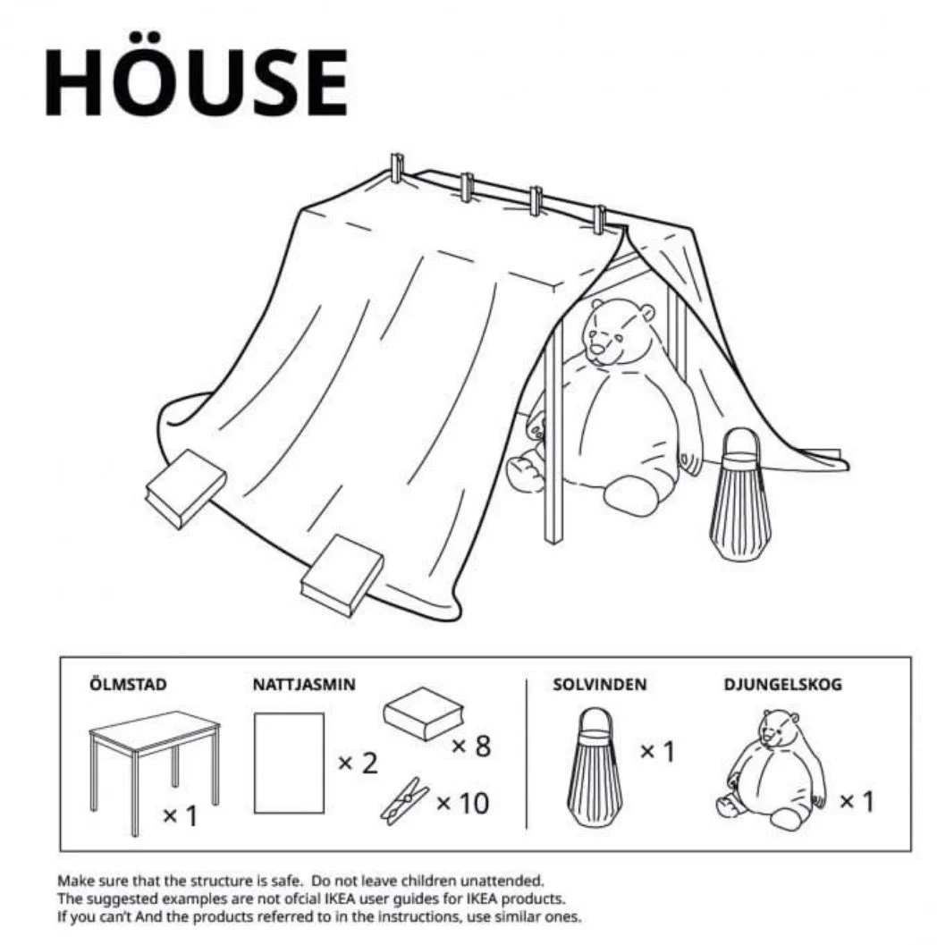 これは楽しい！IKEAが外出自粛で退屈している子供たちの為に出した秘密基地の組み立て説明書www