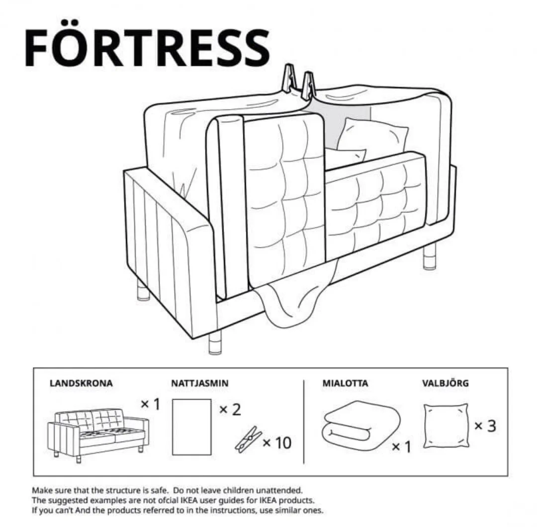 これは楽しい！IKEAが外出自粛で退屈している子供たちの為に出した秘密基地の組み立て説明書www