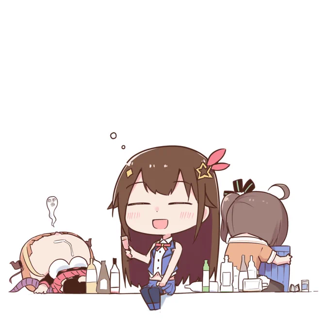 いいねでお酒に対する耐性が5878ポイント上がったときのそら #soraArt 