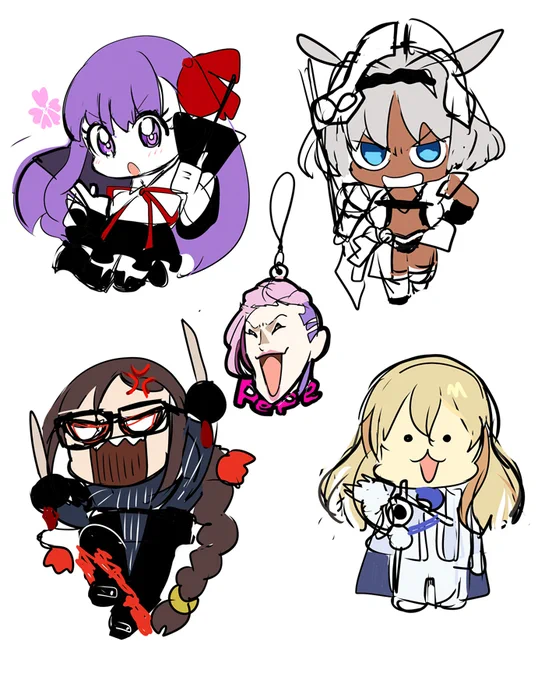 SD試し描き
英霊ですらない奴らも……… 