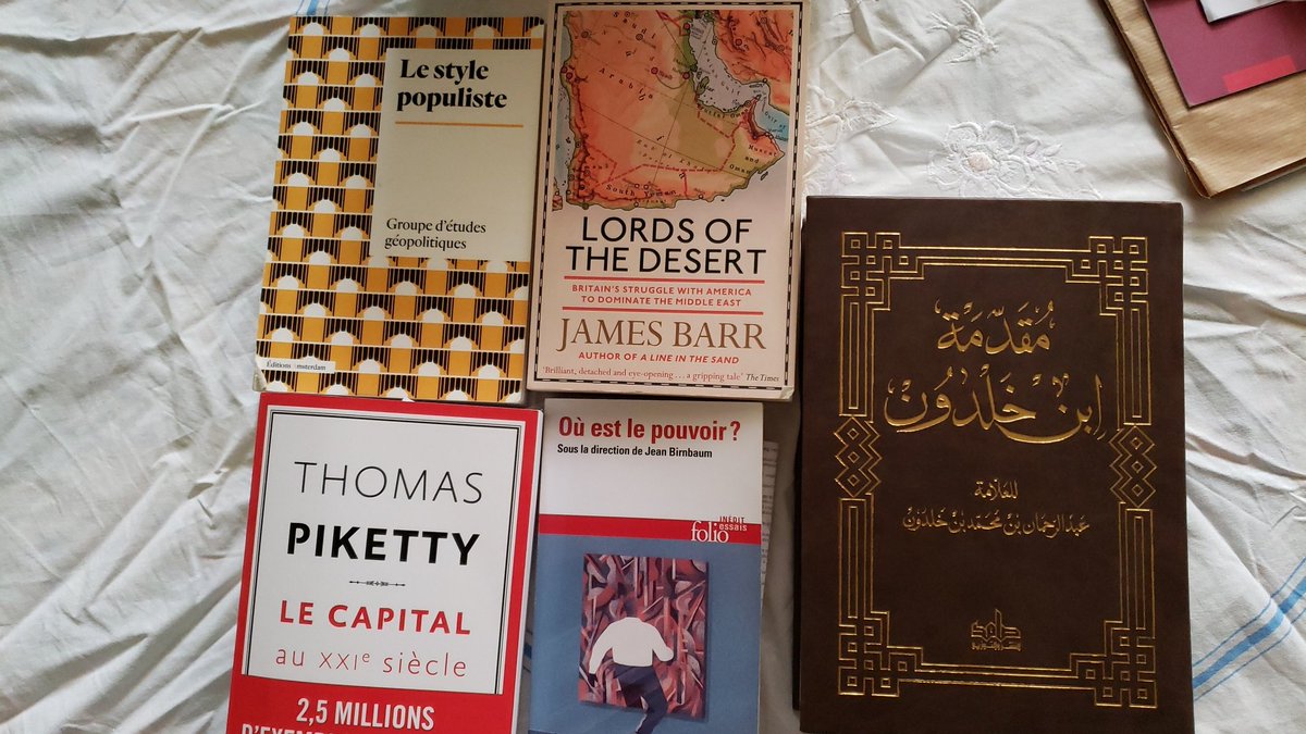 Challenge accepted <a href="/bengacem/">Leila Ben-Gacem ليلى بن ڤاسم</a>  !!
 5 books I'm trying to finish during  the lockdown 
Now up to you : 
<a href="/David_A_Knox/">David Knox</a>  <a href="/a_zog/">Ahmed Zoghlami</a>  <a href="/KhalilTarhouni/">khalil tarhouni</a> <a href="/BellinghamNigel/">Nigel Bellingham</a>  
@Habsolutelyfree