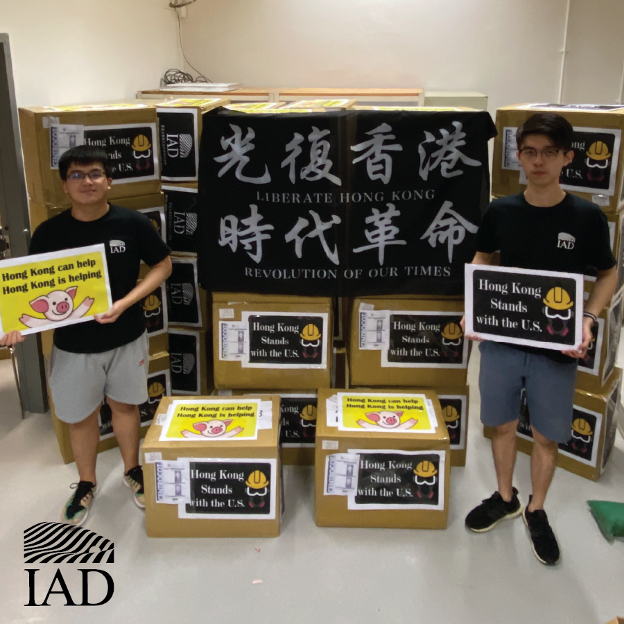 HKHIIAD's tweet photo. HKIAD, in the name of Hongkongers, sent boxes of medical gowns and PPE to the U.S. and the U.K., as a means of civil diplomacy. 

#HongKongIsNotChina
#CCPVirus
#MakeChinaPay
#StandWithHongKong
#antiELAB https://t.co/7lECCX1FRz