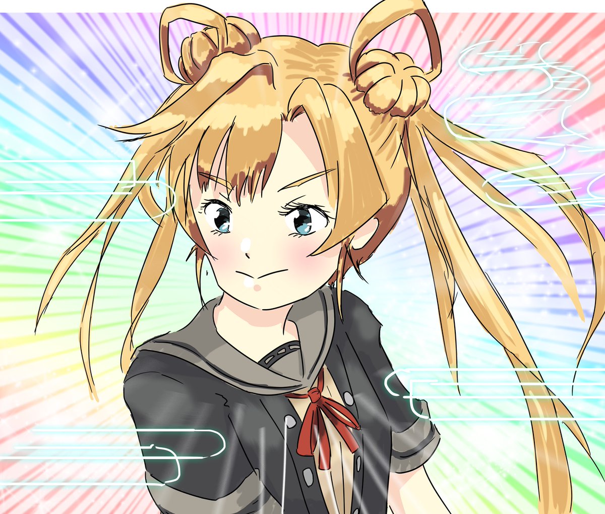 ぴち とり急ぎセーラームーンなのを Sailorabkmredraw 阿武隈 艦これ