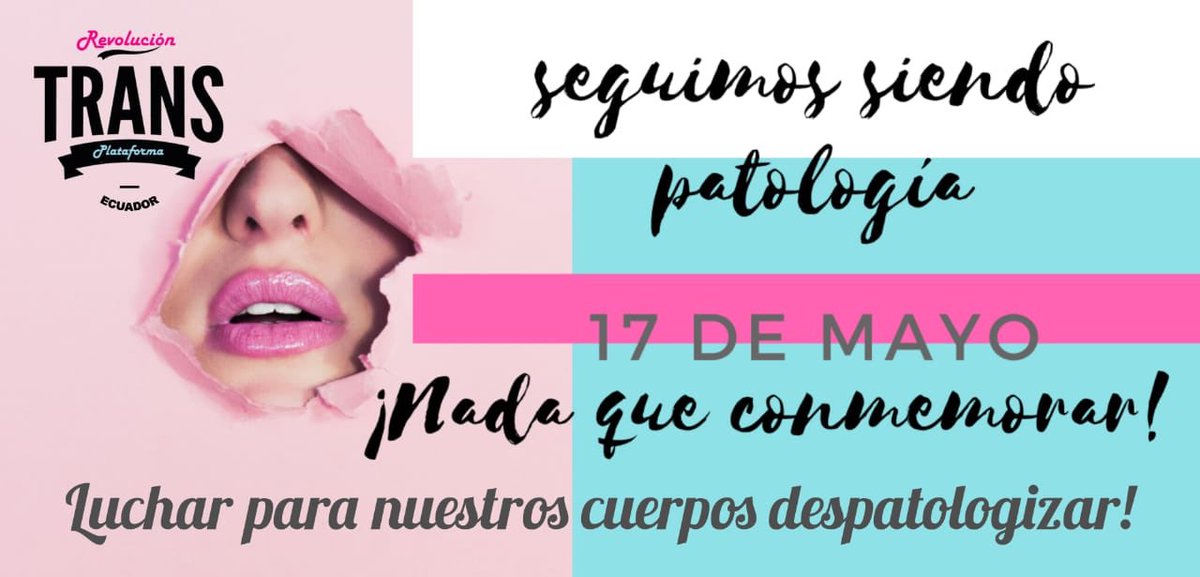 DianeRodriguezZ's tweet photo. Lxs trans todavía somos una PATOLOGÍA ante @opsoms con su eufemismo: “Incongruencia de género”.
¿Incongruencia? Empiecen por aceptar que sexo y género no siempre coinciden, por tanto, no existe esa incongruencia.
#LGTBIfobia #17M #17DeMayo #IDAHOT2020 #IDAHOEC #CamaraLGBT https://t.co/L1tZIoHR7s