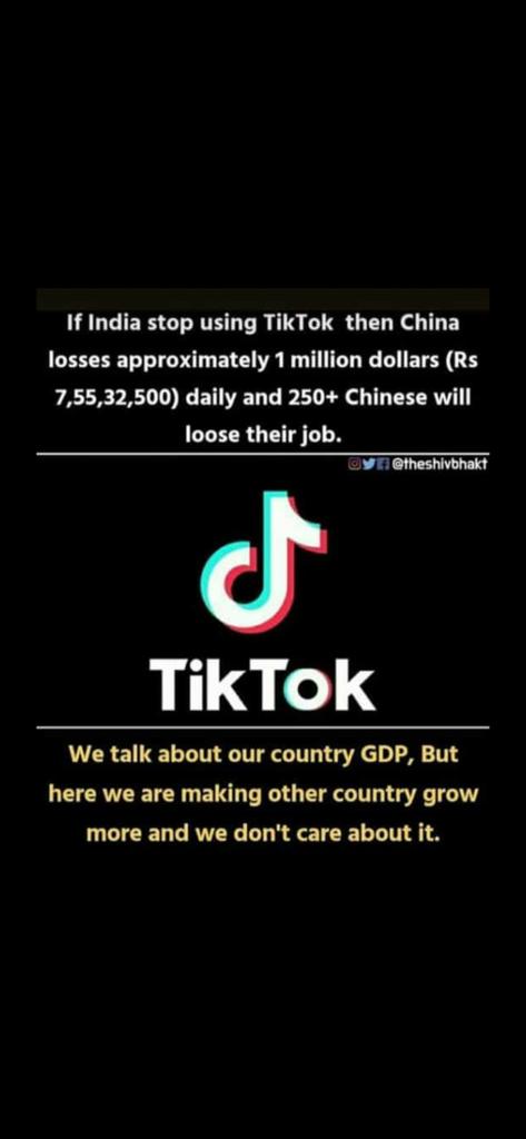 Rohitkrmishra_'s tweet photo. Stop using #TikTok
Request to all citizens and my dear tiktok users
#tiktokban #tiktokindia #BanTikTokInIndia #stopusingtiktok https://t.co/LT88MPNKXN