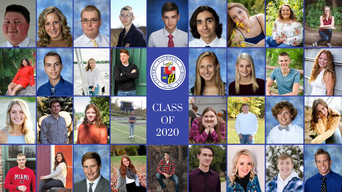 CalvertCatholic's tweet photo. We are so proud of our Class of 2020 🎓 💙 https://t.co/sYRkVgqAWE