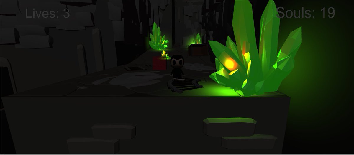 GIDYGames's tweet photo. Woah! Now with our crystals in the Cave level, we got some great atmospheric lighting going on. Now for some particle effects! #screenshotsunday #unitymedia #unity3d #unity #unitydev #madewithunity #unity #indie #indiegames #DeathThroes #GIDY https://t.co/LwvohGaxnV