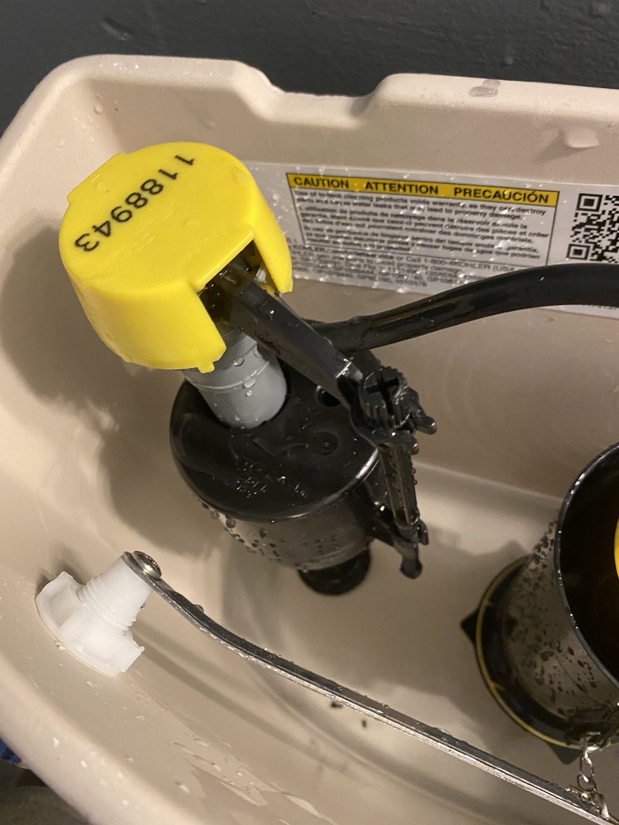 This toilet worked fine the 3 times I flushed it last night and once this morning but just now it started hissing. I took the valve off and reseated going to check again but my assumption is that this valve, that wasn’t touched in the removal process has mysteriously gone bad.