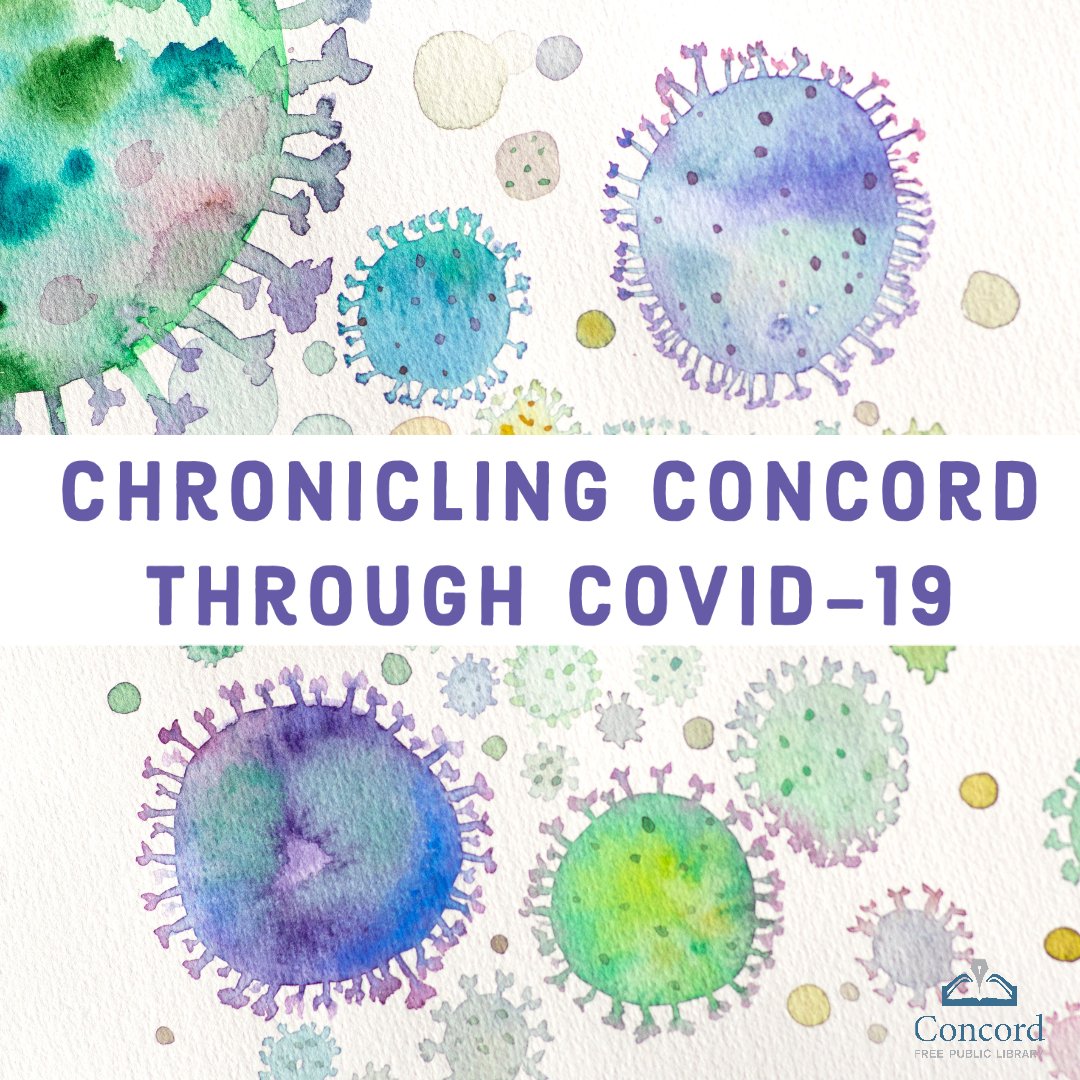 ConcordLibrary's tweet photo. Please join us in chronicling @TownofConcordMA through Covid-19 for future generations!

Share your stories and more by visiting: https://t.co/IZNEv4Jx1S

Creating a video? Consider submitting it to Minuteman Media Network as well! More: https://t.co/NGTDedZ6cR #ConcordMA https://t.co/OmQE824fsP