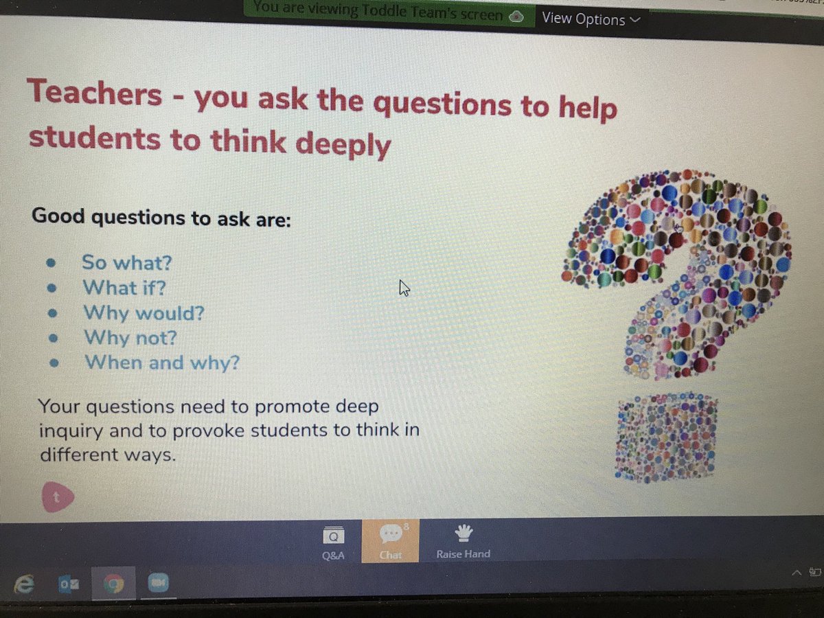 Thank you ⁦<a href="/MaggieHMcGrane/">Maggie HMcGrane</a>⁩ for the question types to provoke deeper thinking. #ToddleTIES