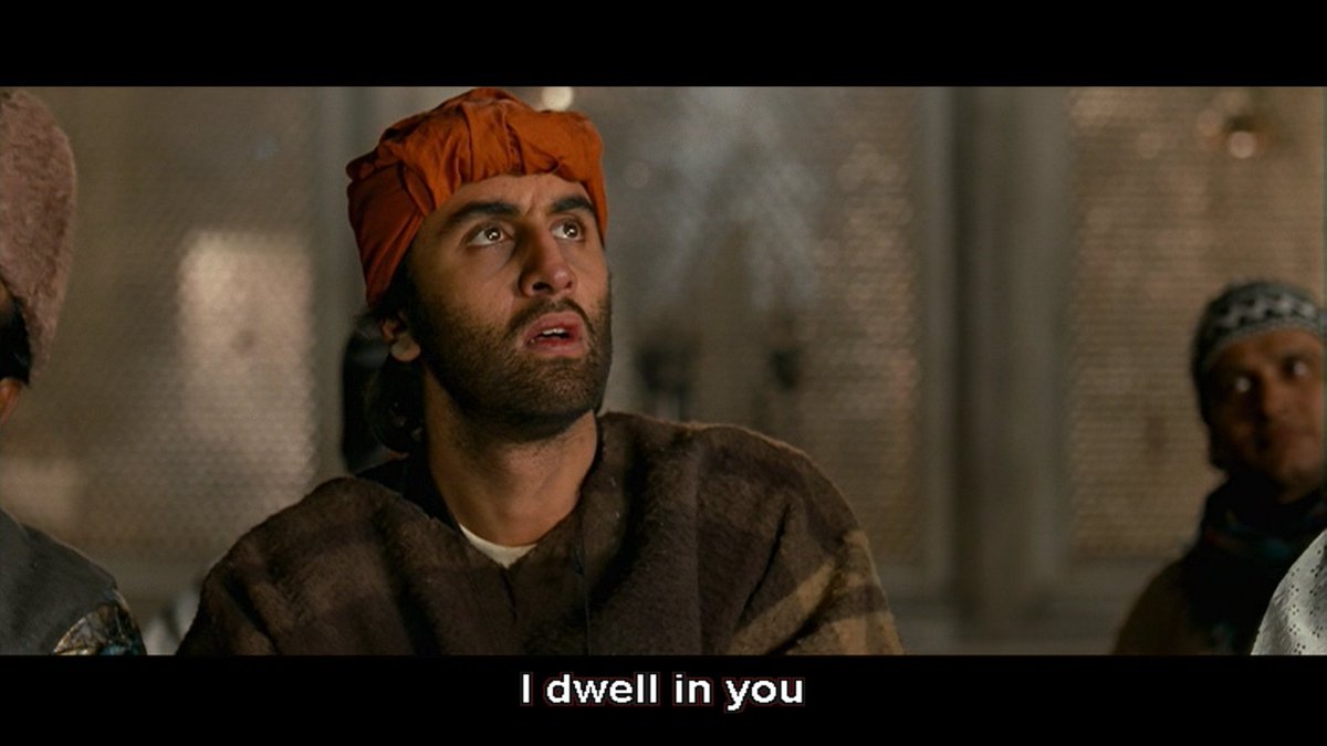 Kun Faya Kun basically takes the reference of Vedas, and Sufism blending them and make a spiritual fusion. This song is a life-changing event for me. I'm not a spiritual person but it steals moved me. Jordan becomes a Sufi, he is detached with god, and also want to seek life.