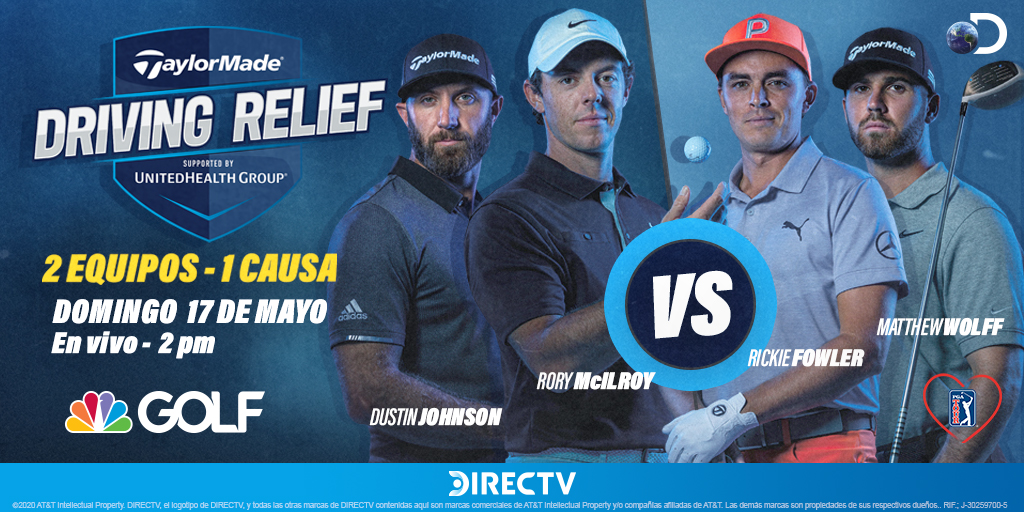 Regresa el Golf en VIVO para colaborar con la ayuda humanitaria frente al COVID-19 ¡McIlroy, Johnson, Fowler y Wolff estarán en el TaylorMade Driving Relief! PGA TOUR y Golf Channel están listos para la competencia por equipos desde el Seminole Golf Club ⛳ HOY 📺 628/1628