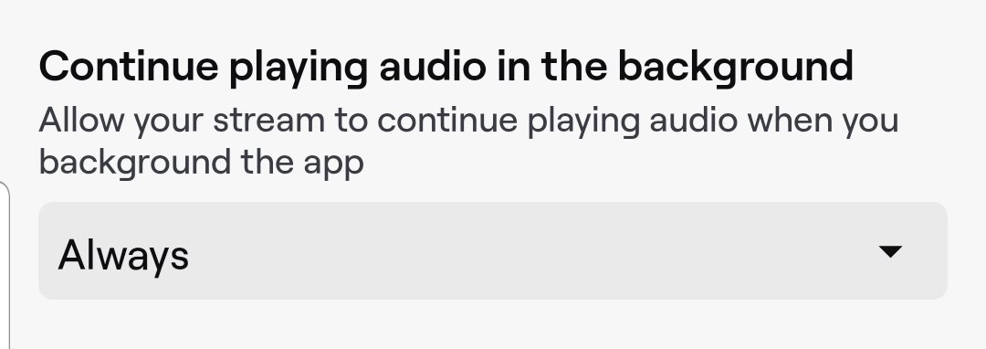 AlexanderPadei's tweet photo. @TwitchDev 

Cab you add an option to the below setting called "Music And Performing Arts, Streams, Only"? Furthermore, can you make it the default setting when a new Twitch user creates an acct? Tons of artists and DJs would find it easier to onboard fans as they join Twitch https://t.co/0uefdGCDIw