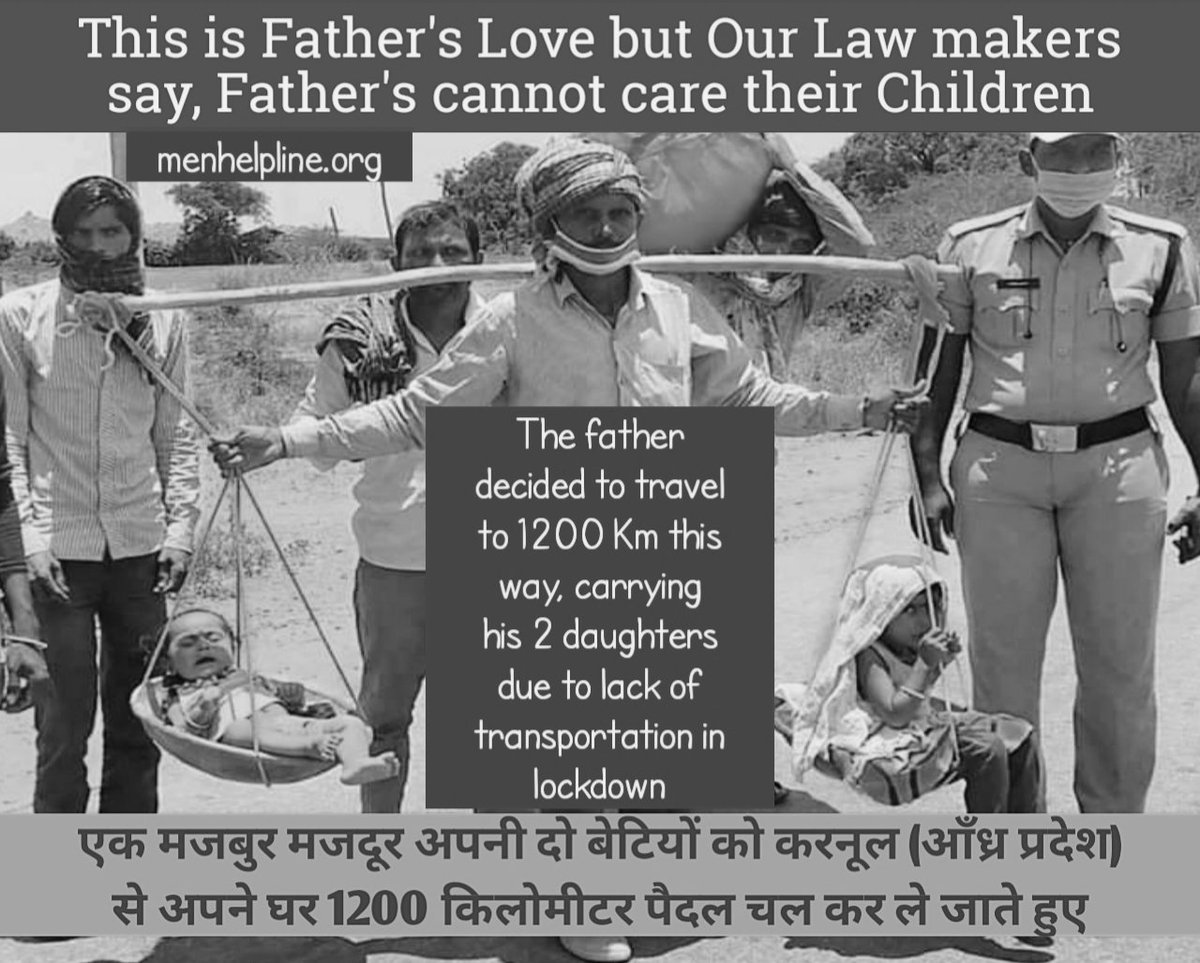 menhelpline's tweet photo. Law makers criminalized fatherhood in #FamilyDispute , they keep ignoring Father's sacrifice all the time, saying mother is the best care.. Let's get back the #FathersLove #RespectForFather https://t.co/yTWBcBFizY