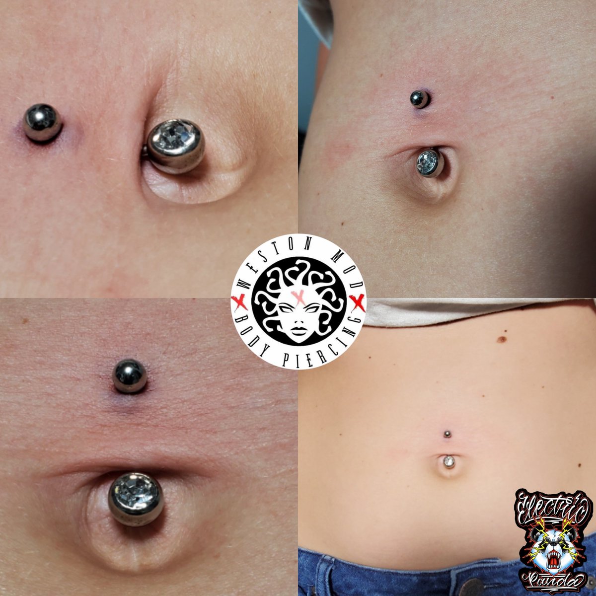 WestonMod's tweet image. Navel piercing done with  Internally threaded titanium
#westonmod