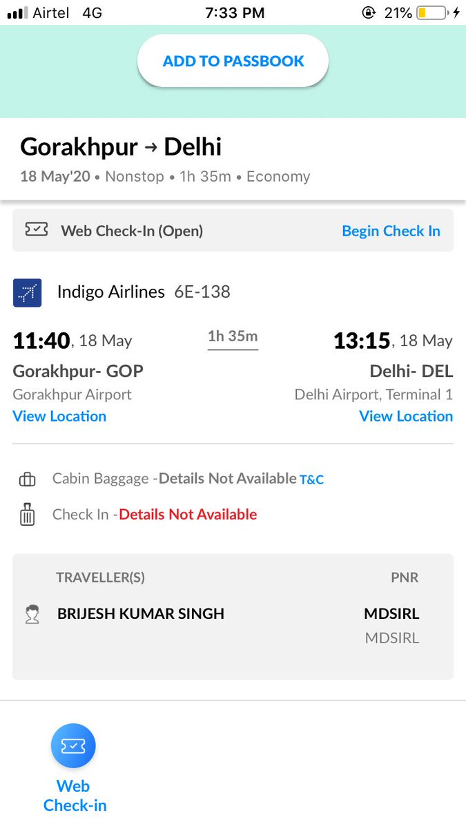 AmitGupta174's tweet photo. #indigo what is the procedure to refund the same as lockdown has been extended. https://t.co/Q7falIw1O9