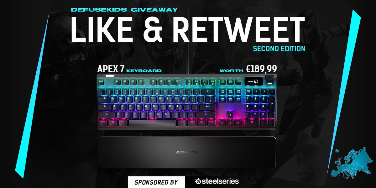 lowlandlions's tweet image. We are giving away another Apex 7 worth €189,99!

1) Like our Twitter page
2) Retweet this post

Bonus entry) Tell us what @SteelSeries product to give away next: Arctis 3 or Rival 310!

This #giveaway ends 22/05/2020 - #prize participants in Europe.