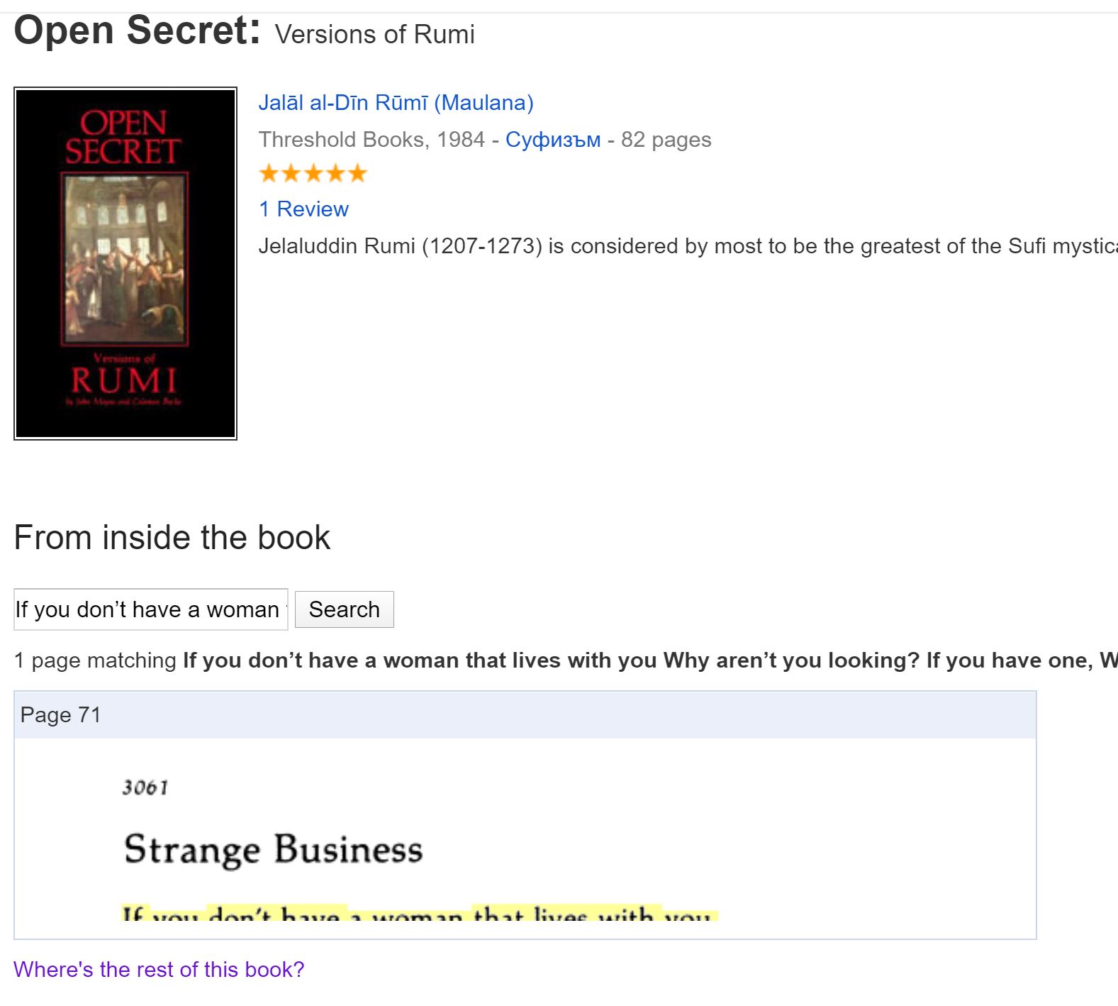 Get Book Open Secret: Versions Of Rumi Pics