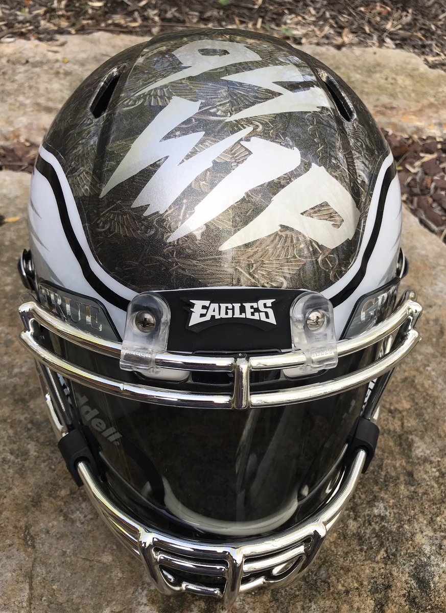 doz_oswald's tweet photo. @RealGlenMacnow not sure if u remember this print my daughter sent you a couple years ago but now we created a custom caduceus themed Eagles helmet for our first responders What u think? https://t.co/TZOnawVz8Z