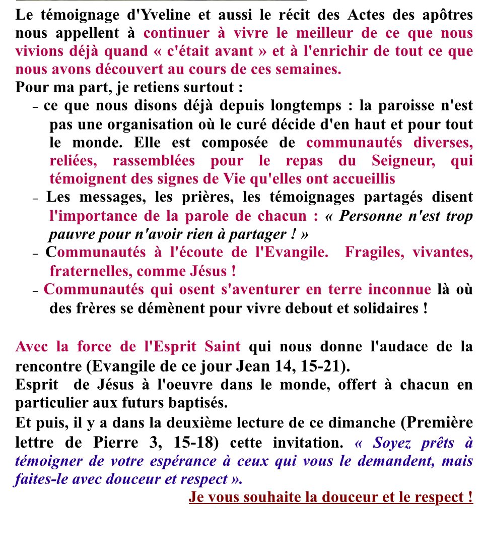 ParoisseR's tweet photo. 6ème dimanche de Pâques. https://t.co/rfm8FqVUFk