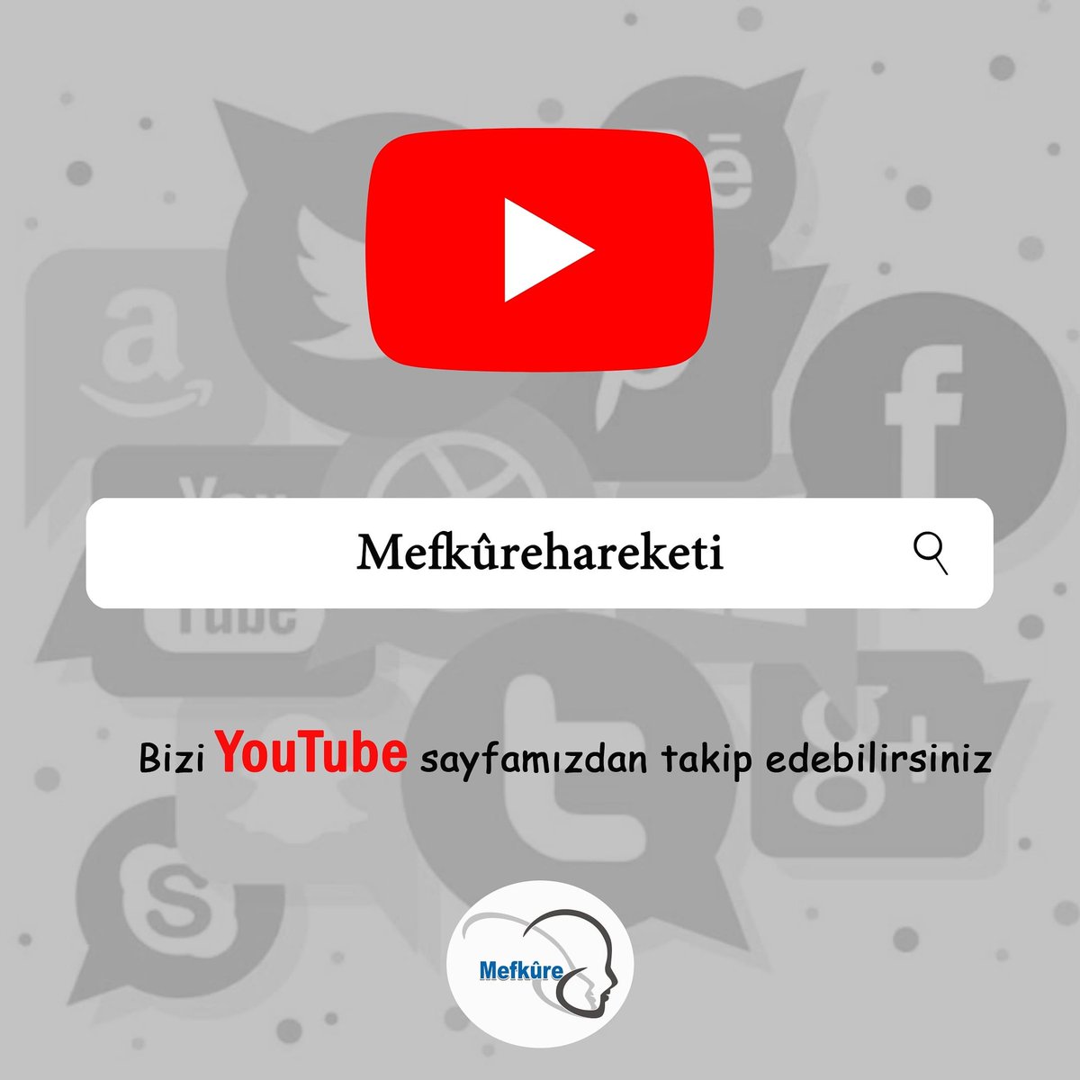 Mefkûre YouTube sayfası güncel haliyle sizleri bekliyor. Youtube sayfamızı takip edebilir, yaptığımız programlara YouTube sayfamızdan ulaşabilirsiniz.

Link: youtube.com/user/mefkureful