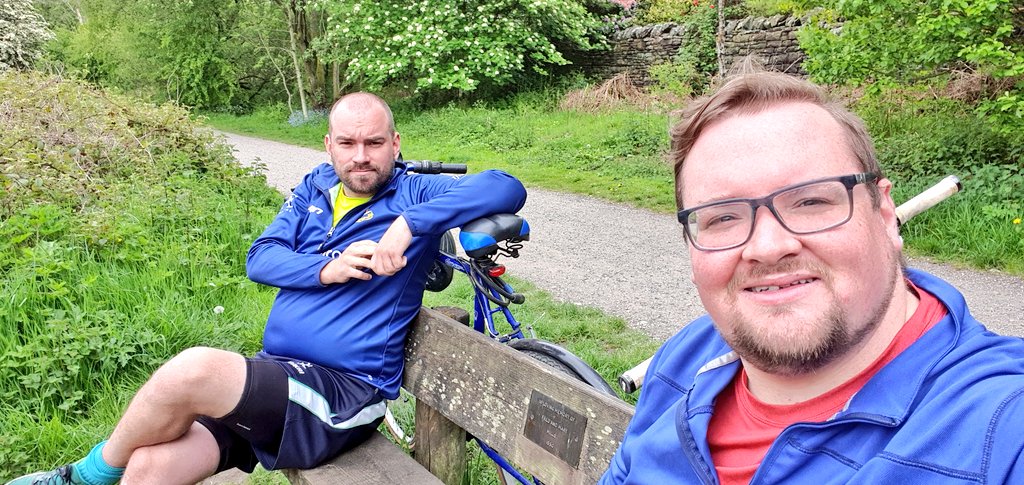 Damientg's tweet photo. First proper bike ride in more than a decade today with my mate Dave. 🚴💨

#bike #cycle #hayfield #newmills #settvalleytrail #highpeak #derbyshire #peakdistrict https://t.co/pF6HSE989H