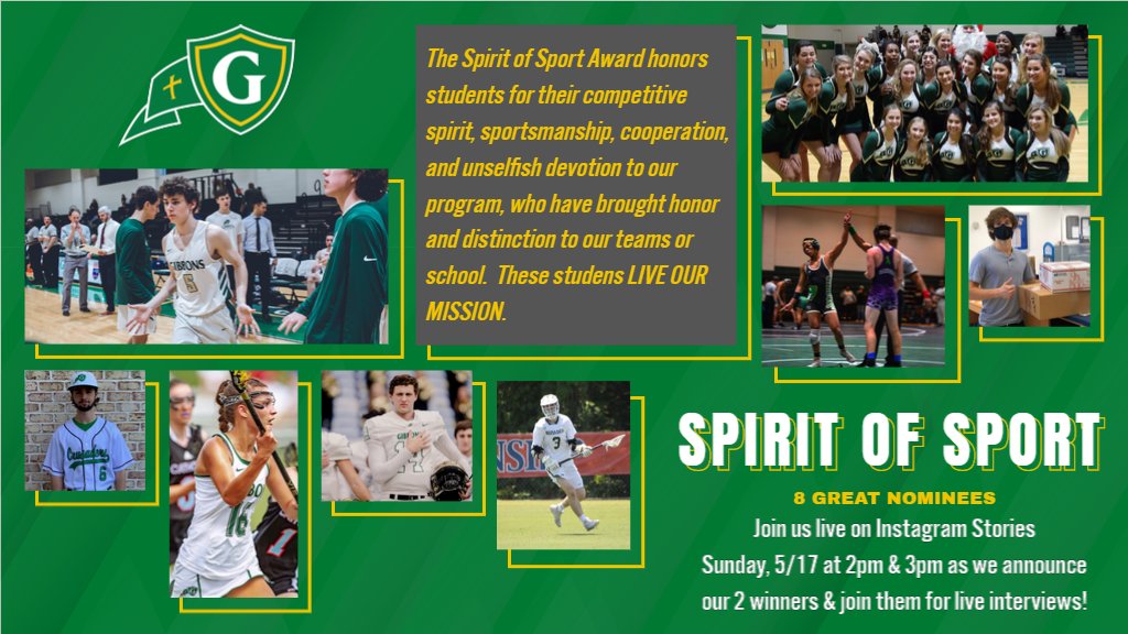 We'll be naming our two 2019-20 'Spirit of Sport' award winners &amp; joining them live today for interviews via Insta stories at 2 &amp; 3pm. 8 great nominees this year! James Carmouche, Adam Castiller, Andrew Harvey, Niasia Hunter, Jason Reid, Ali Rogers, Lukas Sobocinski &amp; Drew Sotell