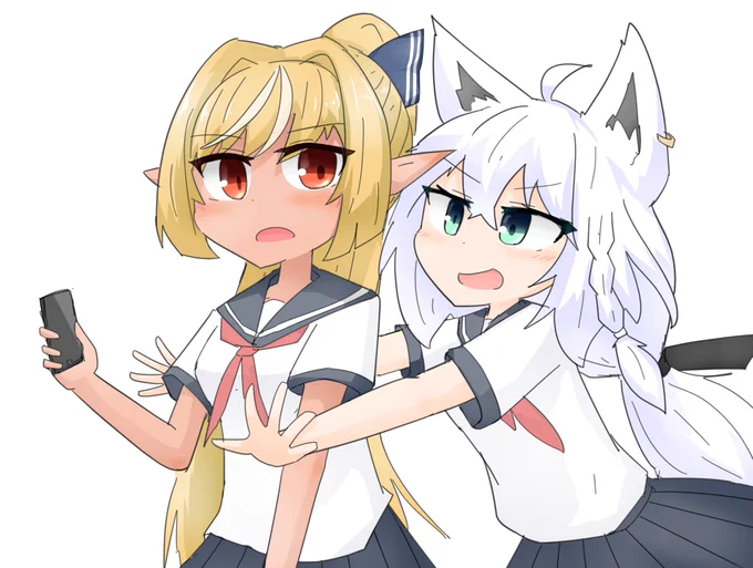 制服姿を描いてみたかった
#しらぬえ #絵フブキ 