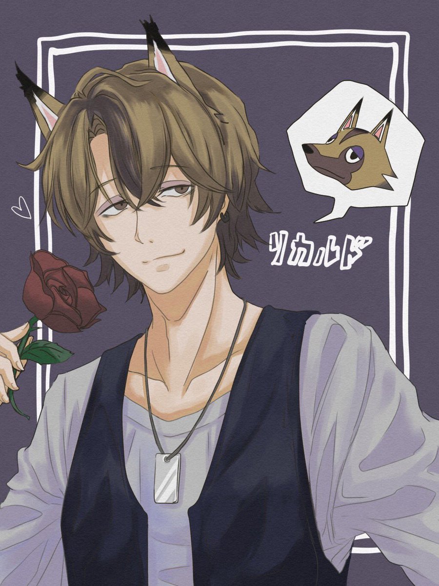 ぽりんちゃん あつ森擬人化 リカルド ロボ うちの島の推し 描くの楽しかった