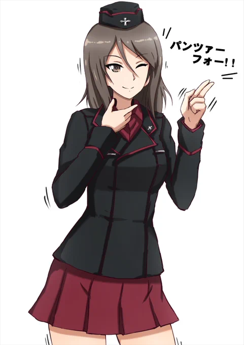 ミカさんが黒森峰女学園に体験入学にやって来て、人気者になって焦るエリカさん。 