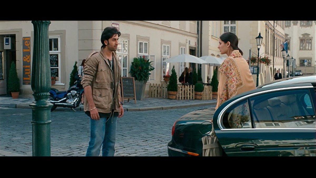 Heer is going through some kind of illness, both physical and mental. When Jordan comes to meet her in Prague, she says I have an appointment with the psychiatrist, Look at the Pic-3, he just doesn't listen to what's she saying. The obvious nature matters to him. Sheer-Romance.