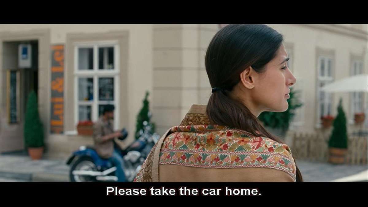 Heer is going through some kind of illness, both physical and mental. When Jordan comes to meet her in Prague, she says I have an appointment with the psychiatrist, Look at the Pic-3, he just doesn't listen to what's she saying. The obvious nature matters to him. Sheer-Romance.