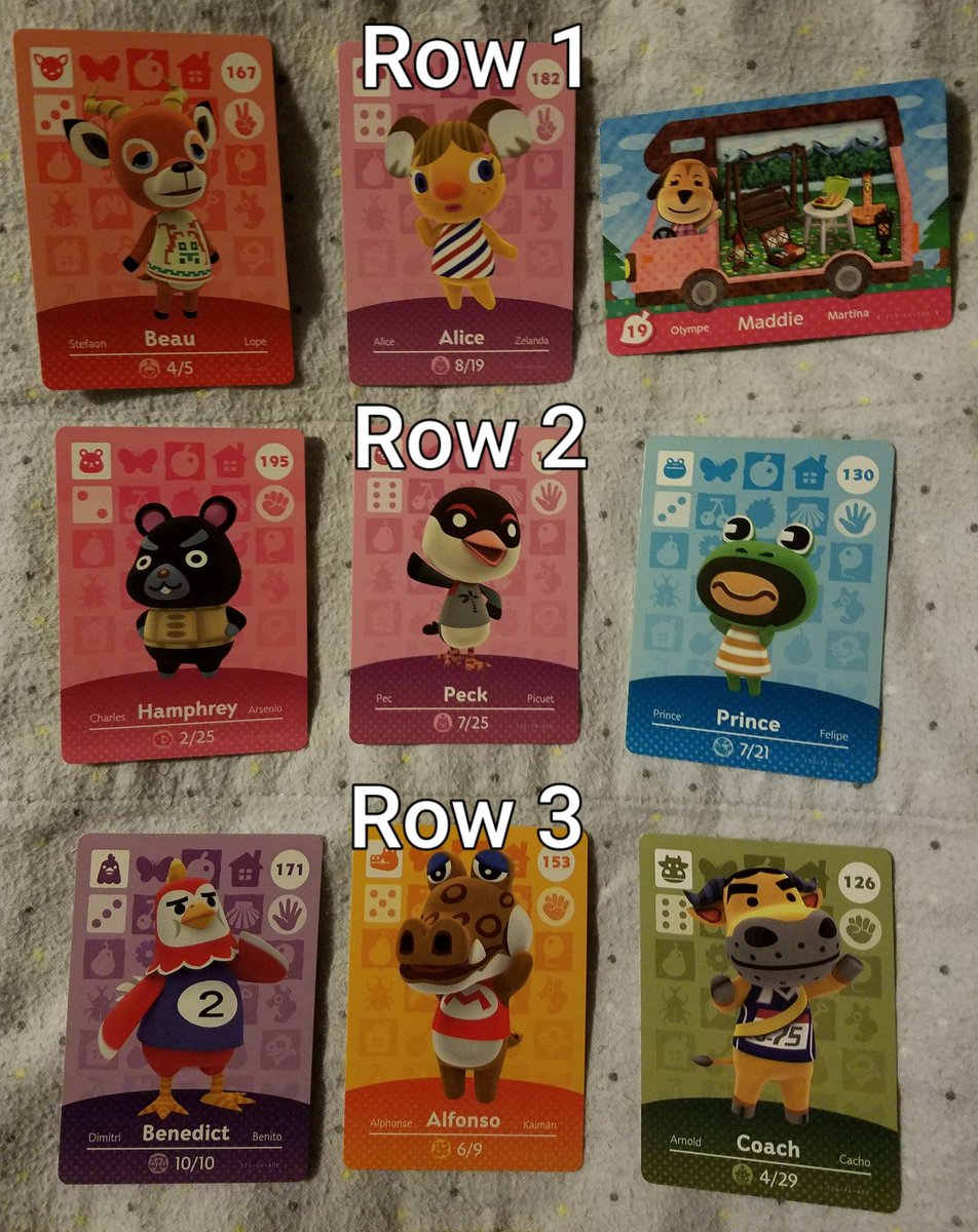 SeraelCrossing's tweet photo. 🎁AMIIBO CARD GIVEAWAY!🎁

Continental USA residents only, sorry! I'll be doing in game item giveaways later that anyone can join.

3 winners, 3 cards each (1 from each row. 1st place picks, then 2nd, 3rd gets leftovers).

Retweet &amp; Follow to join. Ends May 23rd at 3am CST. https://t.co/4ubF2Y5F7n