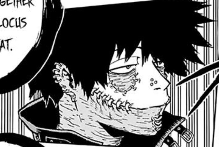 Can we just take a moment to appreciate Dabi's glow up in the manga? Like damn it looks like he used hair conditioner and also eyeliner I'm proud of him 