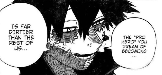 Can we just take a moment to appreciate Dabi's glow up in the manga? Like damn it looks like he used hair conditioner and also eyeliner I'm proud of him 