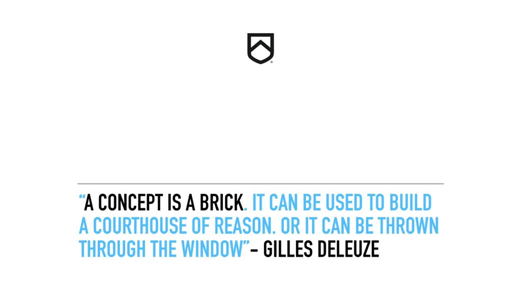 To Gilles Deleuze, we use the concepts of other philosophers to help spark our own ideation. To help generate our own concepts – ways in which we can look at things that we may not see; and perhaps to help us create a framework to assist us in solving our own problems.
