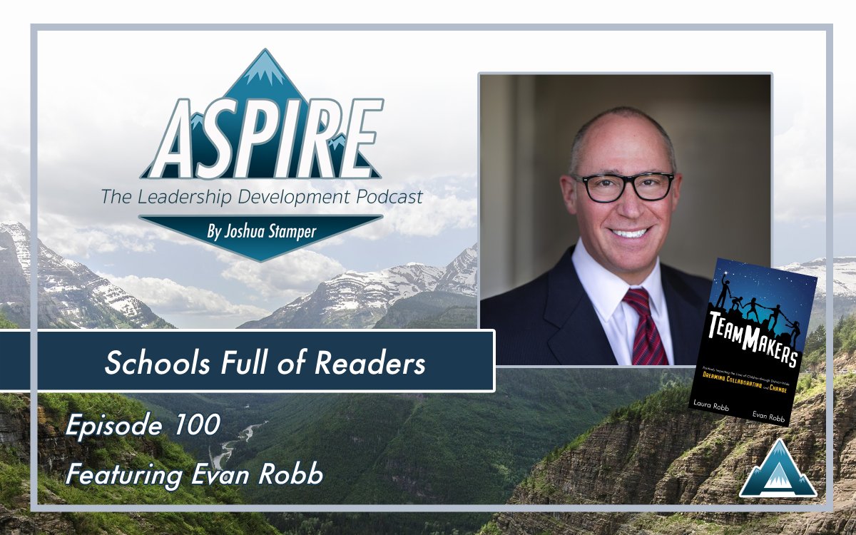 I’m so excited to celebrate the 100th #AspireLead episode w/ <a href="/ERobbPrincipal/">Evan Robb</a> as we discuss how to increase student literacy, providing hope w/ #GrowthMindset &amp; the importance of #SEL. #tlap #LeadLAP <a href="/dbc_inc/">Dave Burgess Consulting, Inc.</a> <a href="/teachbetterteam/">Teach Better Team</a>

🎙️: apple.co/2zKMCeR
🖥️:joshstamper.com/aspire-episode…