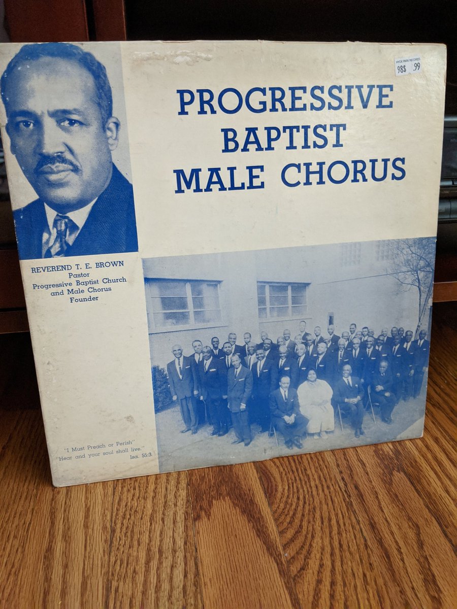 Starting my gospel playlist this morning is this fine lp, released sometime in the 1960s, recorded at historic Progressive Baptist, South Wentworth Ave, Chicago: