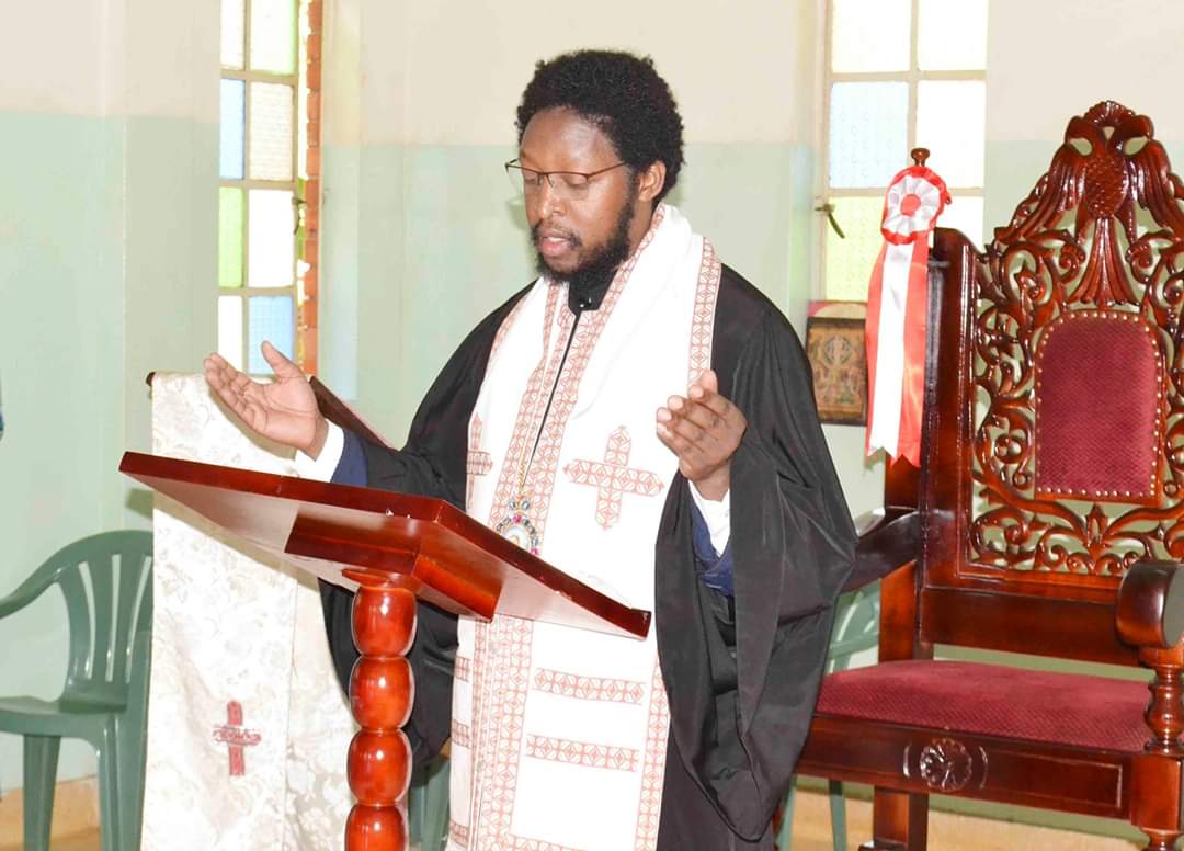 Orthodox_ug's tweet photo. The Bishop of Gulu and Eastern Uganda has celebrated #holyliturgy at the Resurrection Cathedral in Jinja. He offered special prayers in intersession to God to have mercy on us &amp; end this #COVID19 &amp; urged total observation of guides lines enacted to reduce  spread of the virus. https://t.co/7B8a4fZnL3
