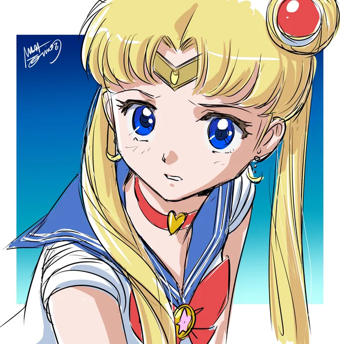 こんなハッシュタグがあったので、16色時代の連作麻雀シリーズ以来で描いてみた。
 #sailormoonredraw 