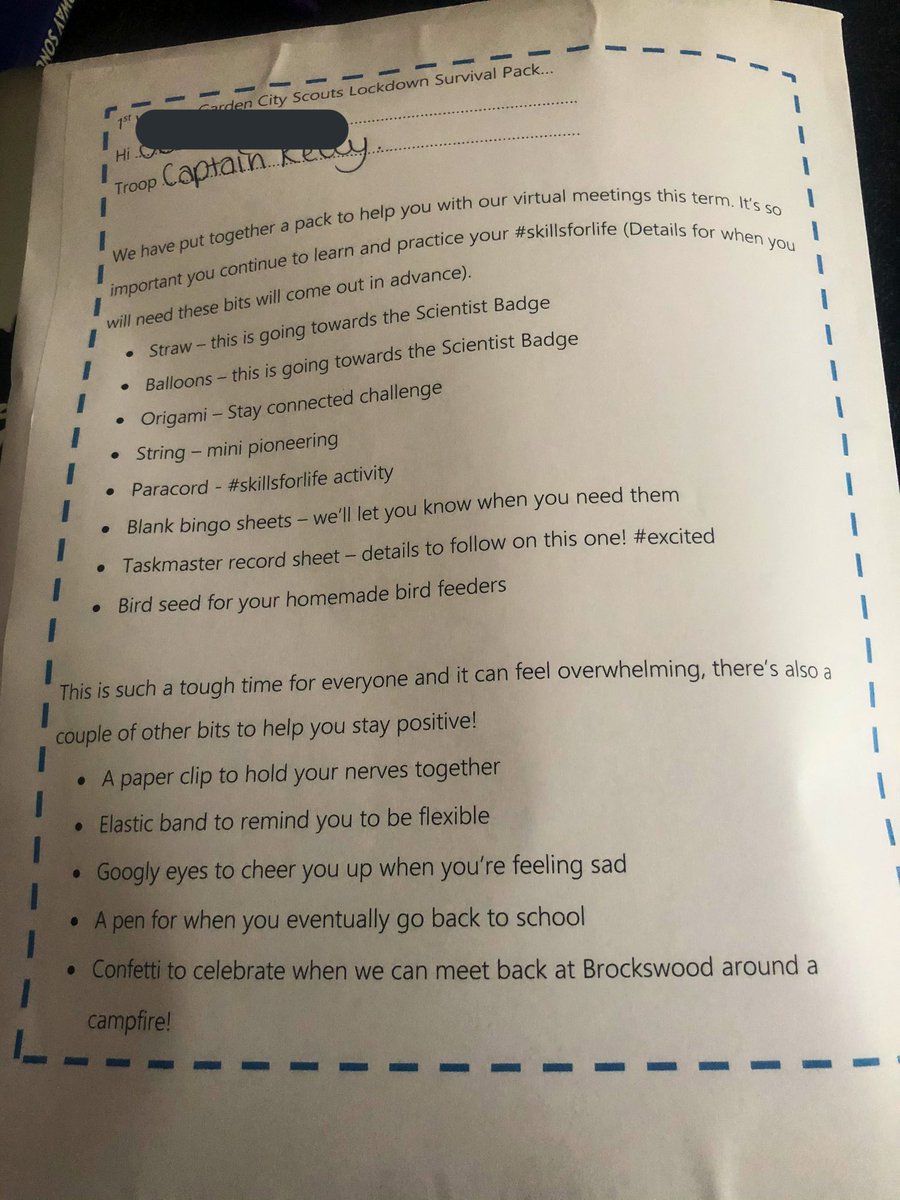 1st_WGC's tweet image. Just about to deliver some scout survival packs to help with our virtual meetings after half term. Huge thank you to @SouthLDNScouts for their taskmaster challenge - absolute heroes! 🦸‍♀️ 🦸‍♂️ #virtualscouting @Midhertsscouts